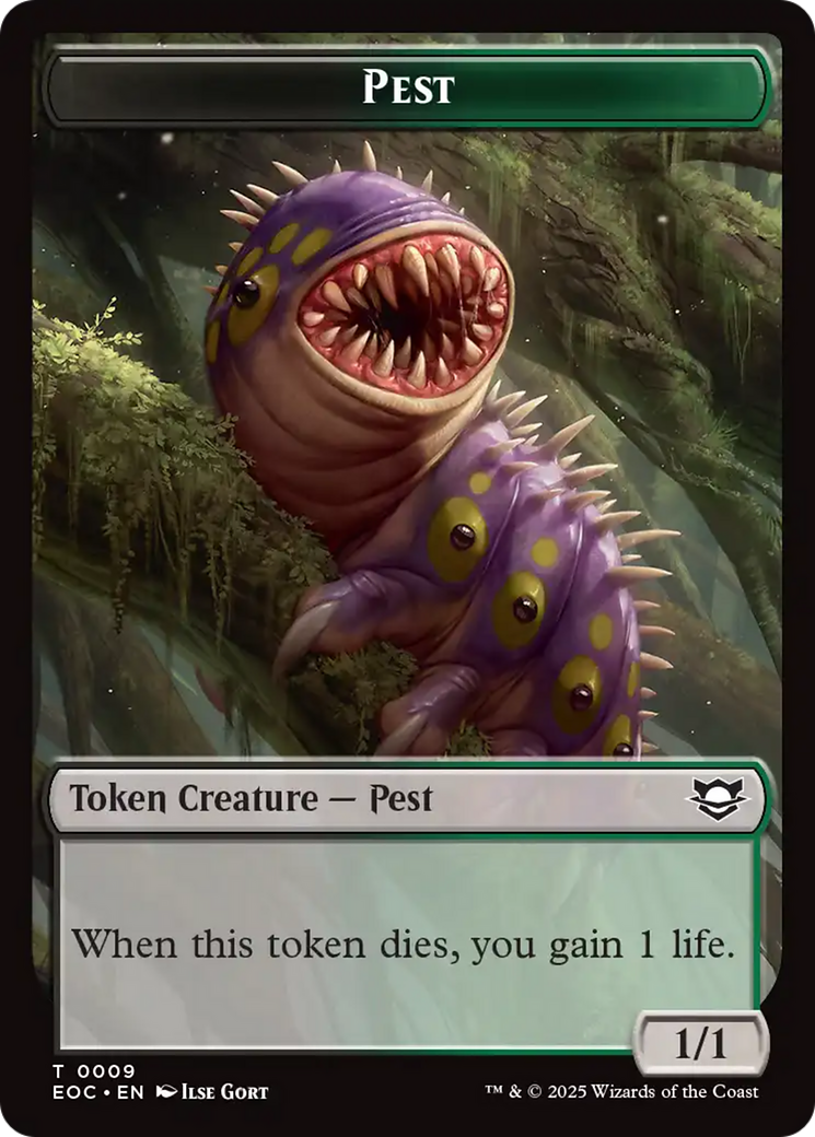 Beast (0006) // Pest Double-Sided Token [Edge of Eternities Commander Tokens] | Shuffle n Cut Hobbies & Games