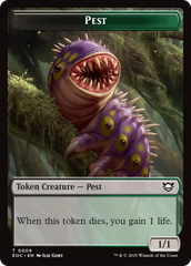 Beast (0006) // Pest Double-Sided Token [Edge of Eternities Commander Tokens] | Shuffle n Cut Hobbies & Games