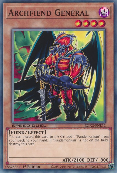 Archfiend General [SGX3-ENE12] Common | Shuffle n Cut Hobbies & Games
