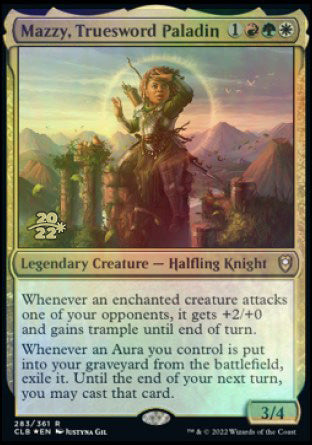 Mazzy, Truesword Paladin [Commander Legends: Battle for Baldur's Gate Prerelease Promos] | Shuffle n Cut Hobbies & Games
