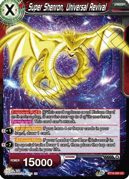 Super Shenron, Universal Revival (BT16-004) [Realm of the Gods] | Shuffle n Cut Hobbies & Games