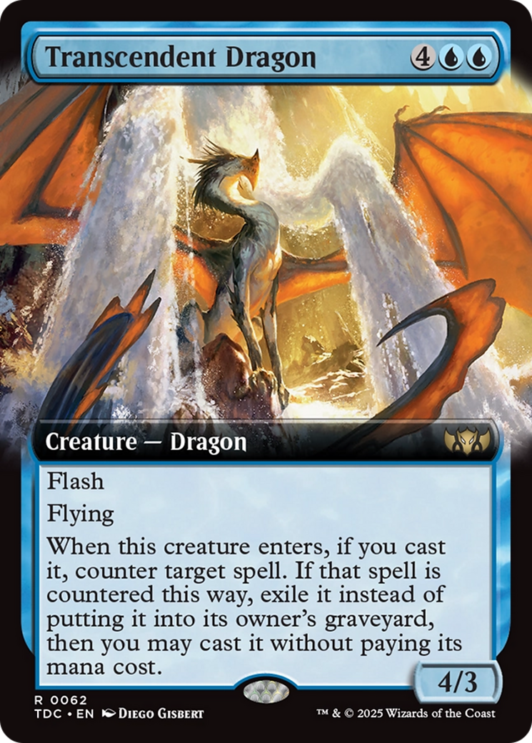 Transcendent Dragon (Extended Art) [Tarkir: Dragonstorm Commander] | Shuffle n Cut Hobbies & Games