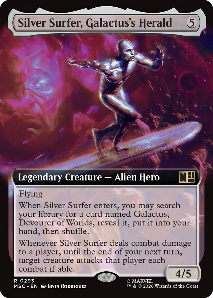 Silver Surfer, Galactus's Herald (Extended Art) [Marvel Super Heroes Commander] | Shuffle n Cut Hobbies & Games