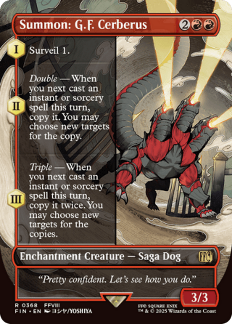 Summon: G.F. Cerberus (Borderless) [FINAL FANTASY] | Shuffle n Cut Hobbies & Games