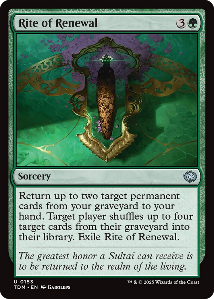 Rite of Renewal [Tarkir: Dragonstorm] | Shuffle n Cut Hobbies & Games