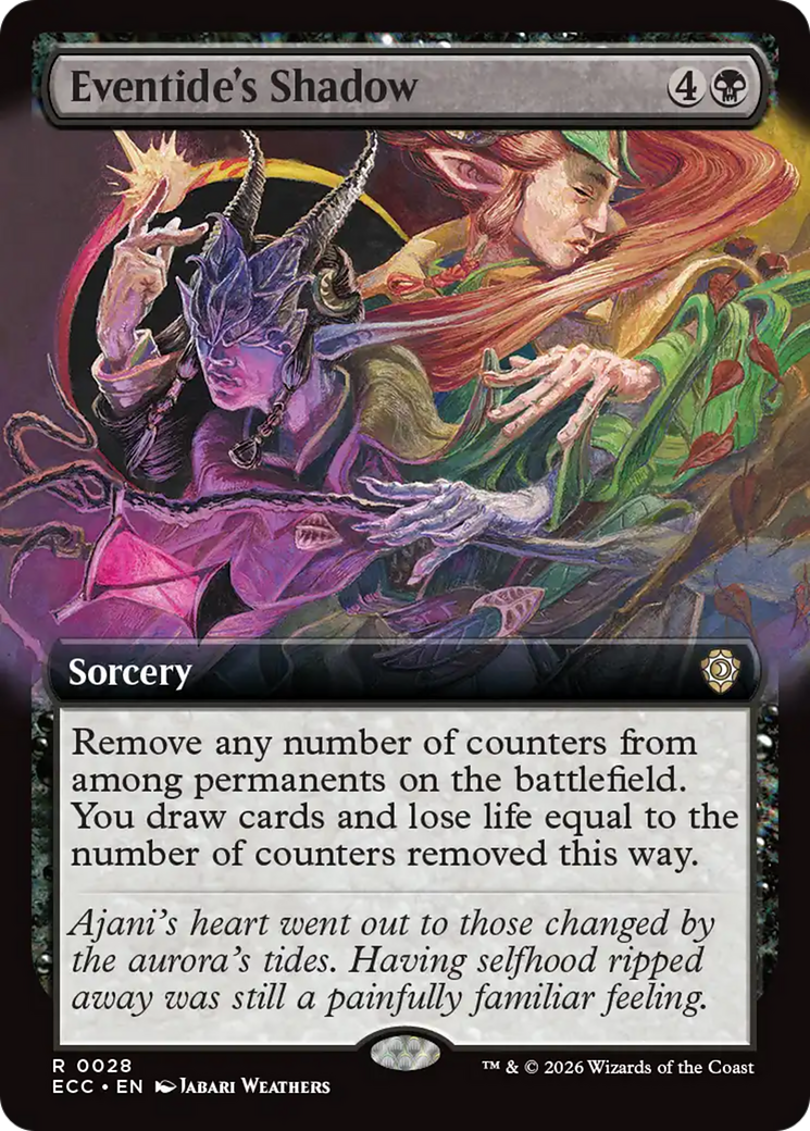 Eventide's Shadow (Extended Art) [Lorwyn Eclipsed Commander] | Shuffle n Cut Hobbies & Games