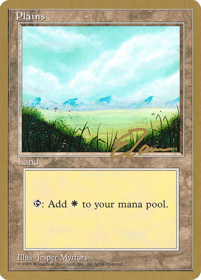 Plains (et366) (Eric Tam) [Pro Tour Collector Set] | Shuffle n Cut Hobbies & Games