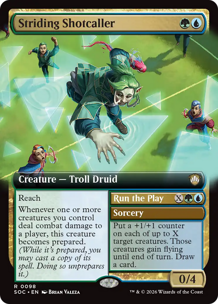 Striding Shotcaller (Extended Art) [Secrets of Strixhaven Commander] | Shuffle n Cut Hobbies & Games