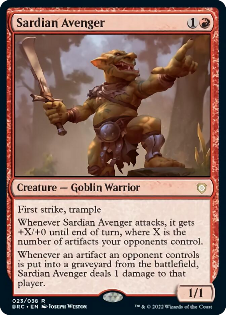 Sardian Avenger [The Brothers' War Commander] | Shuffle n Cut Hobbies & Games
