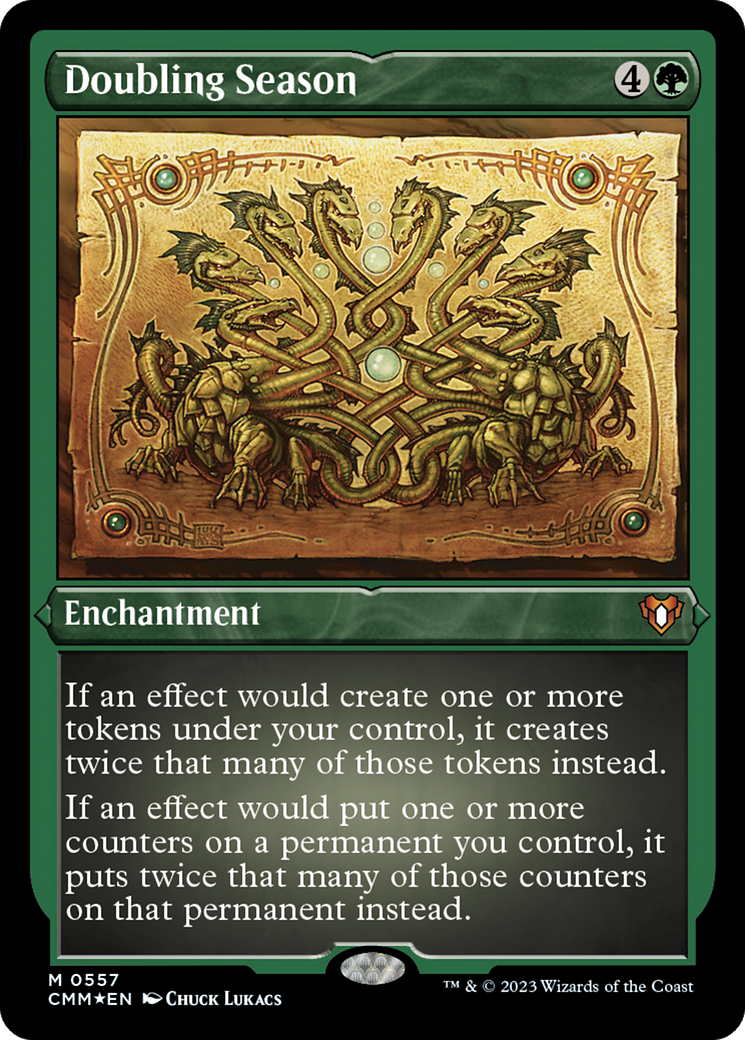 Doubling Season (Foil Etched) [Commander Masters] | Shuffle n Cut Hobbies & Games