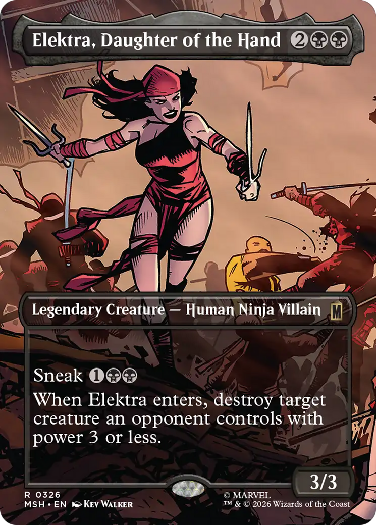 Elektra, Daughter of the Hand (Borderless) [Marvel Super Heroes] | Shuffle n Cut Hobbies & Games