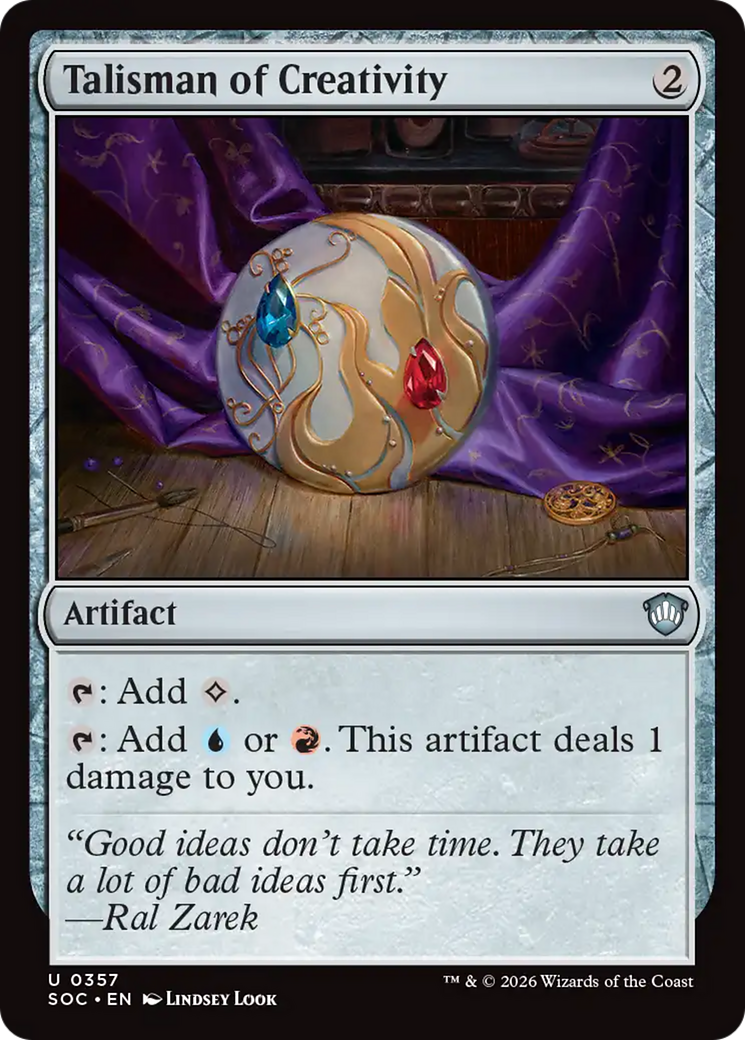 Talisman of Creativity [Secrets of Strixhaven Commander] | Shuffle n Cut Hobbies & Games