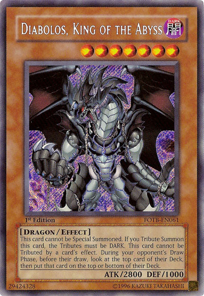 Diabolos, King of the Abyss [FOTB-EN061] Secret Rare | Shuffle n Cut Hobbies & Games