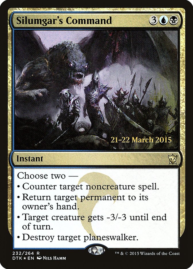 Silumgar's Command [Dragons of Tarkir Prerelease Promos] | Shuffle n Cut Hobbies & Games