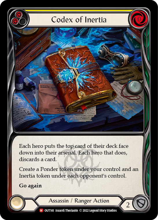 Codex of Inertia [OUT161] (Outsiders)  Rainbow Foil | Shuffle n Cut Hobbies & Games