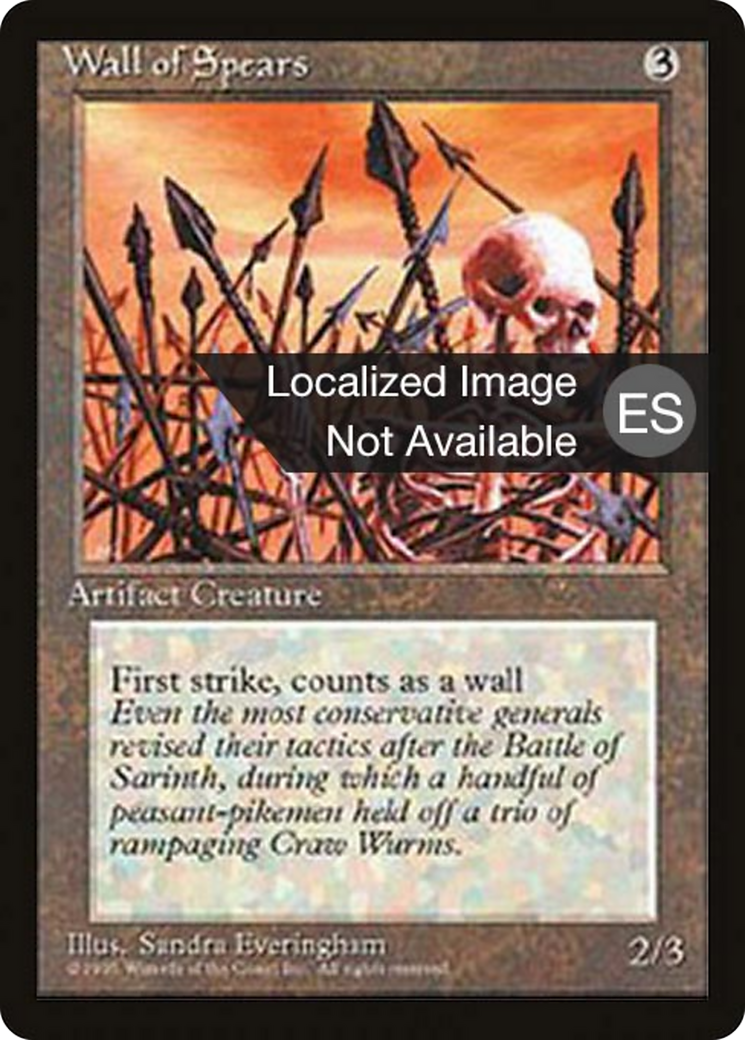 Wall of Spears [Fourth Edition Foreign Black Border] | Shuffle n Cut Hobbies & Games