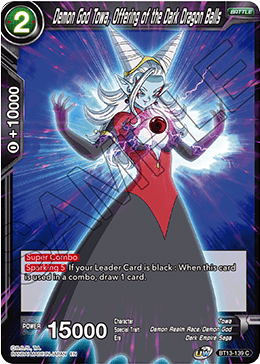 Demon God Towa, Offering of the Dark Dragon Balls (Common) (BT13-139) [Supreme Rivalry] | Shuffle n Cut Hobbies & Games