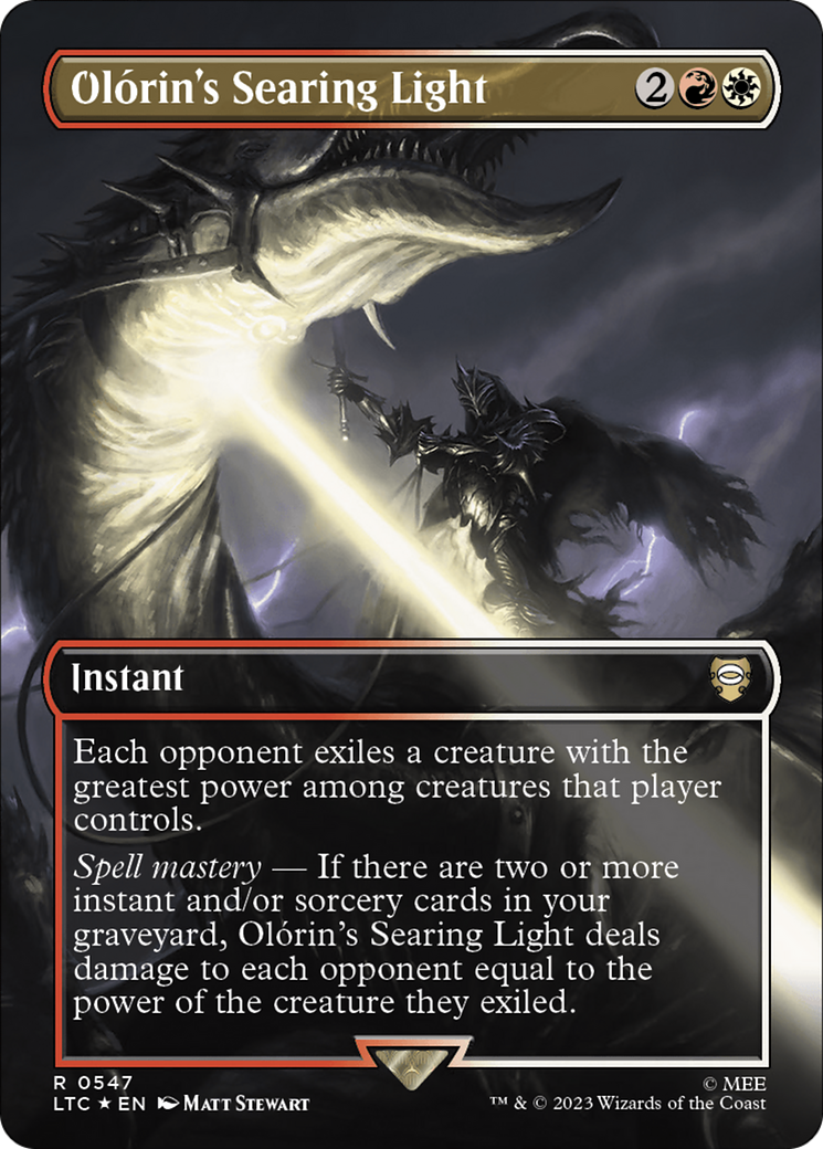 Olorin's Searing Light (Borderless) (Surge Foil) [The Lord of the Rings: Tales of Middle-Earth Commander] | Shuffle n Cut Hobbies & Games