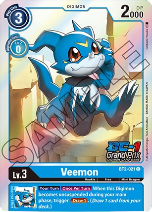 Veemon [BT2-021] (DC-1 Grand Prix) [Release Special Booster Promos] | Shuffle n Cut Hobbies & Games