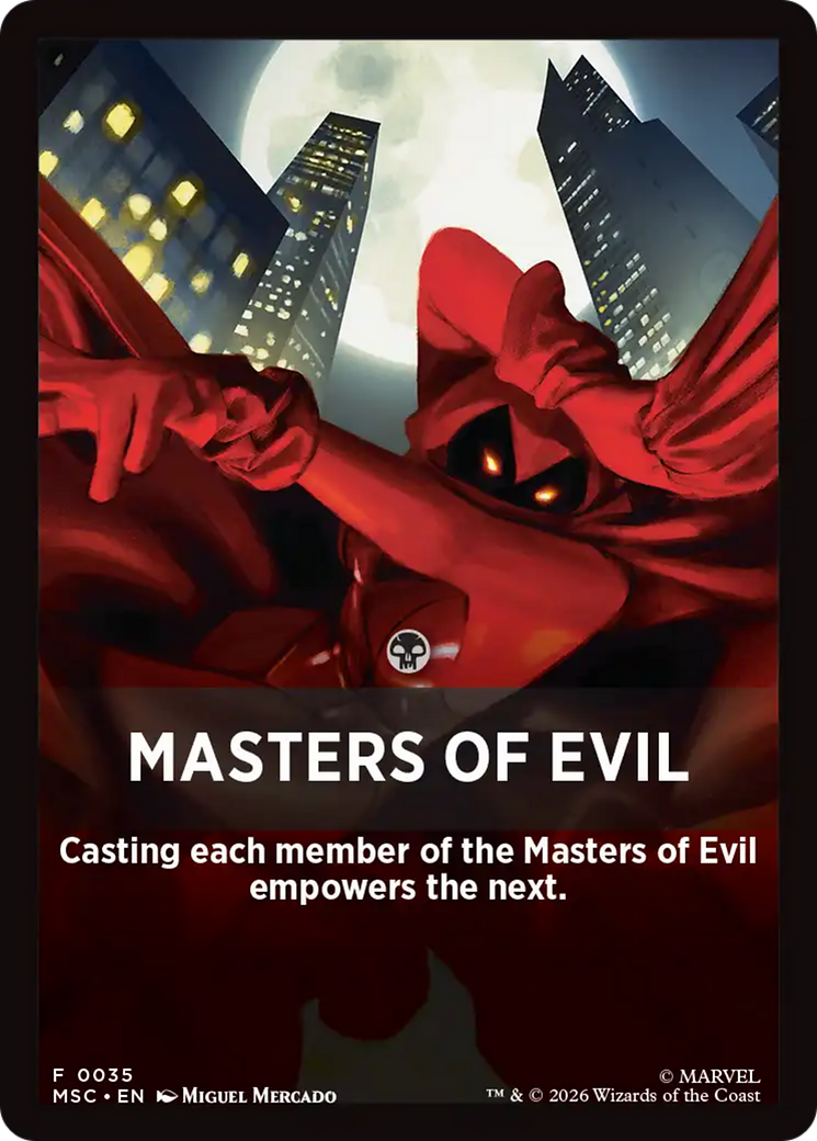 Masters of Evil Theme Card [Marvel Super Heroes Commander] | Shuffle n Cut Hobbies & Games