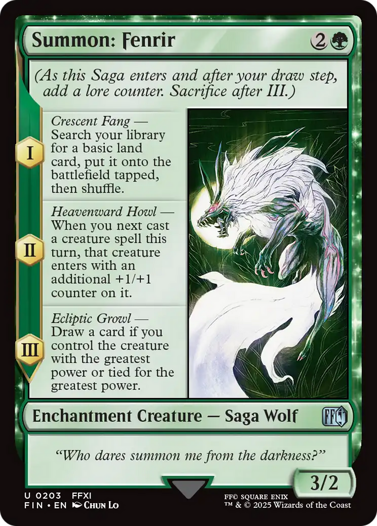 Summon: Fenrir [FINAL FANTASY] | Shuffle n Cut Hobbies & Games
