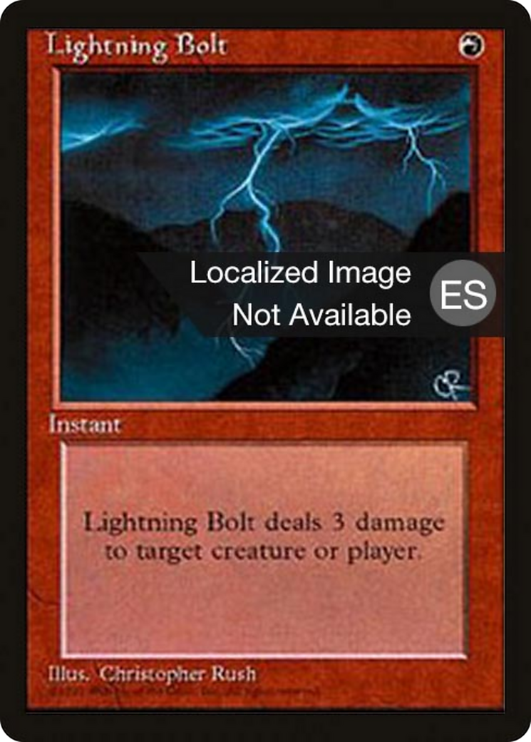 Lightning Bolt [Fourth Edition Foreign Black Border] | Shuffle n Cut Hobbies & Games