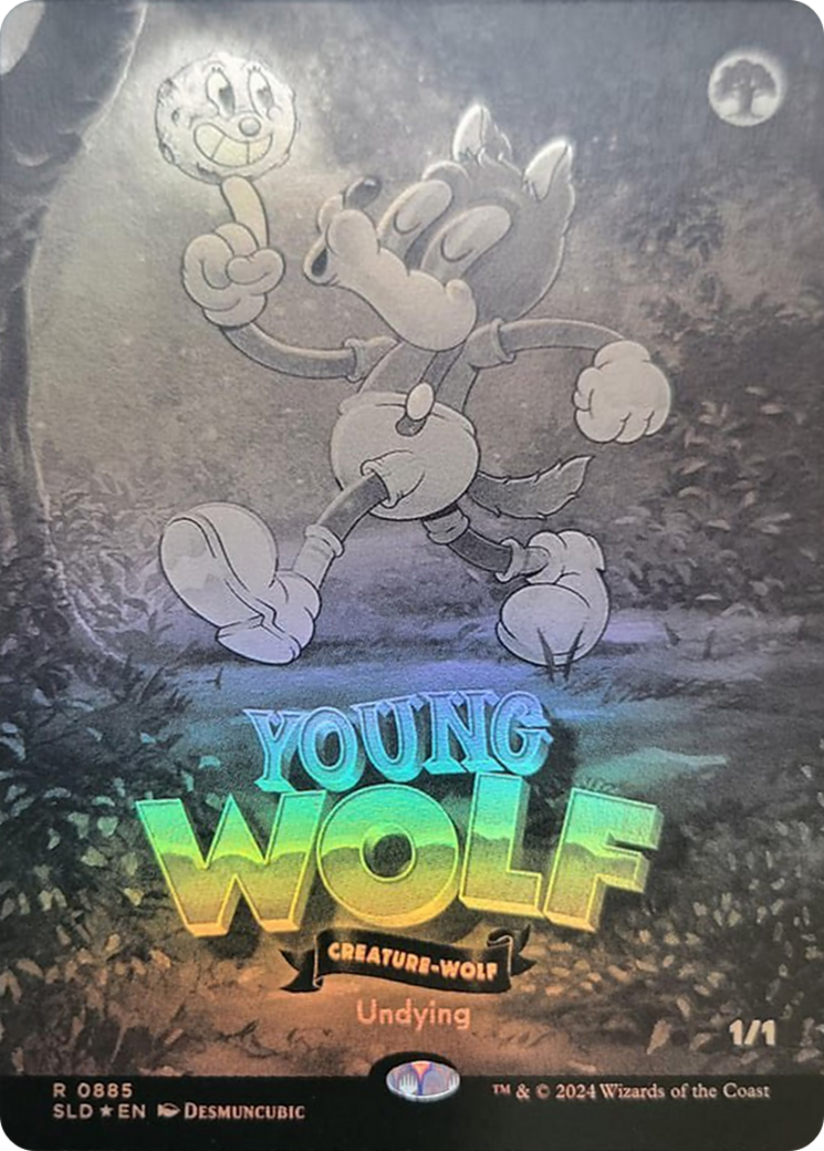 Young Wolf (Black & White Foil) [Secret Lair Drop Series] | Shuffle n Cut Hobbies & Games