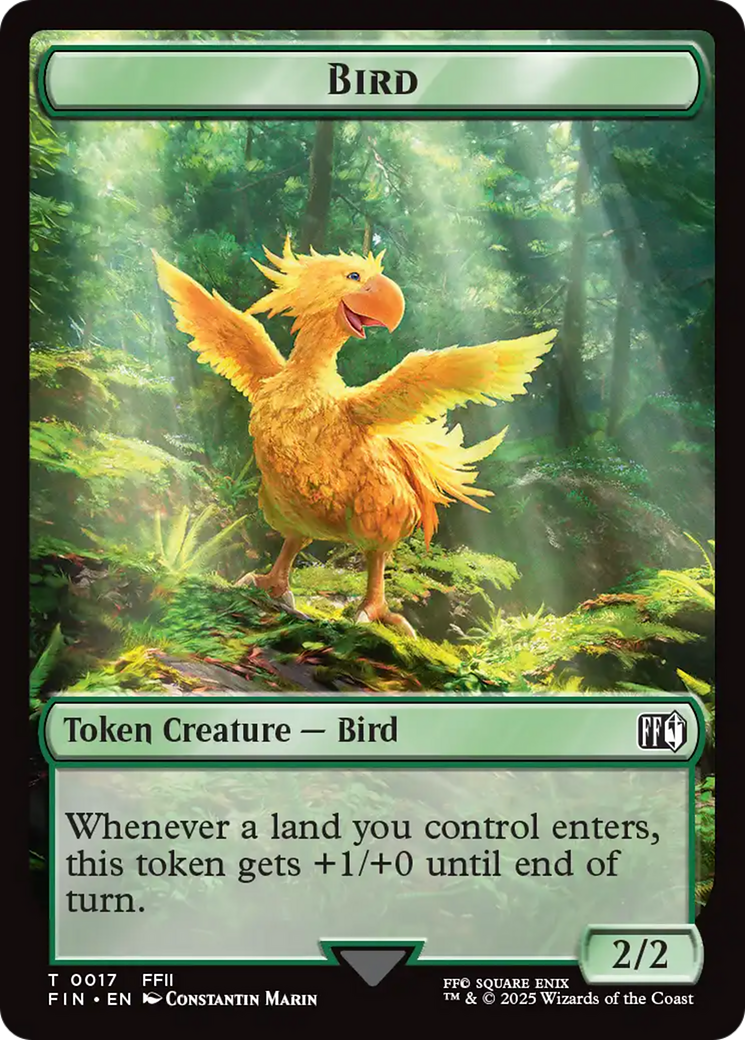 Bird (0017) // Wizard (0015) Double-Sided Token [FINAL FANTASY Tokens] | Shuffle n Cut Hobbies & Games