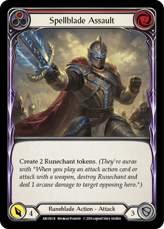 Spellblade Assault (Red) [ARC085-R] (Arcane Rising)  1st Edition Normal | Shuffle n Cut Hobbies & Games