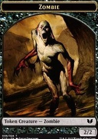 Zombie // Spirit (022) Double-Sided Token [Commander 2015 Tokens] | Shuffle n Cut Hobbies & Games
