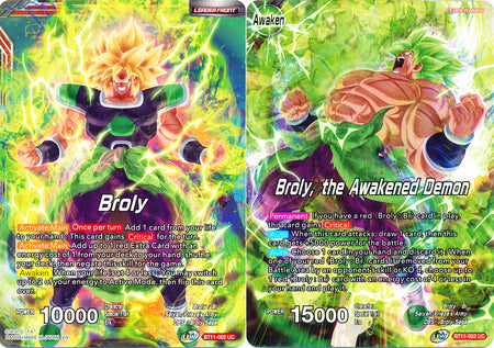 Broly // Broly, the Awakened Demon (BT11-002) [Vermilion Bloodline] | Shuffle n Cut Hobbies & Games