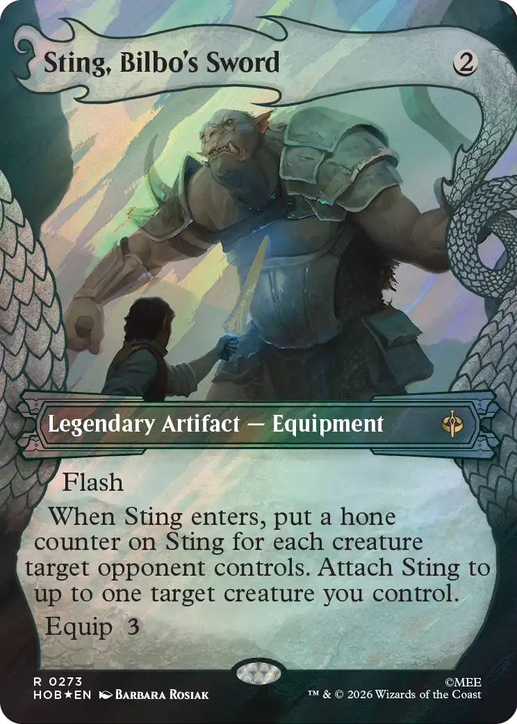 Sting, Bilbo's Sword (Showcase) (Surge Foil) [The Hobbit] | Shuffle n Cut Hobbies & Games