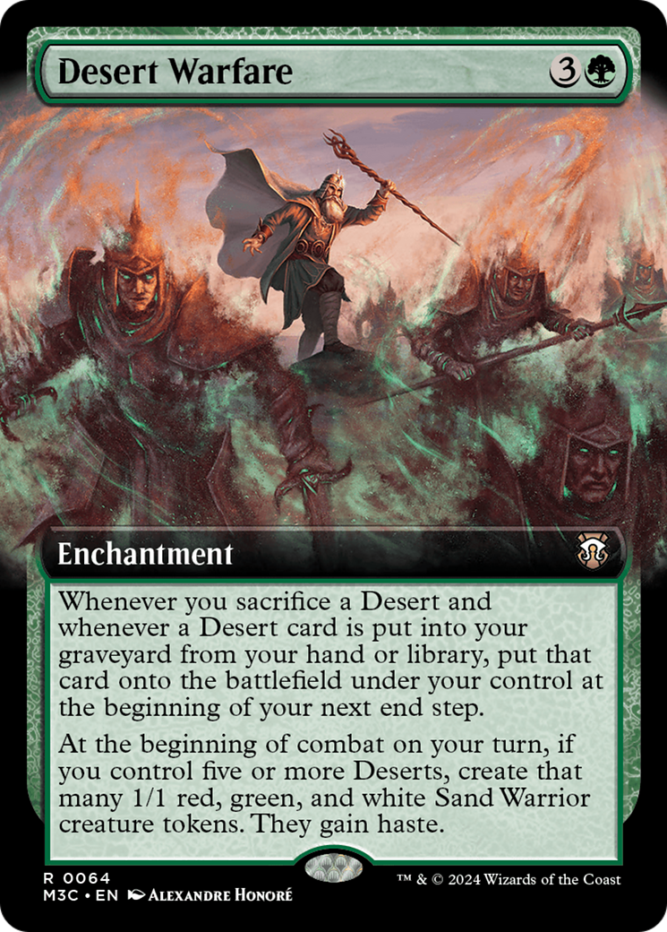 Desert Warfare (Extended Art) (Ripple Foil) [Modern Horizons 3 Commander] | Shuffle n Cut Hobbies & Games