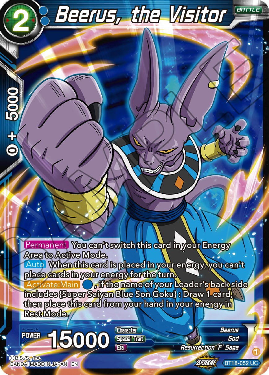 Beerus, the Visitor (BT18-052) [Dawn of the Z-Legends] | Shuffle n Cut Hobbies & Games