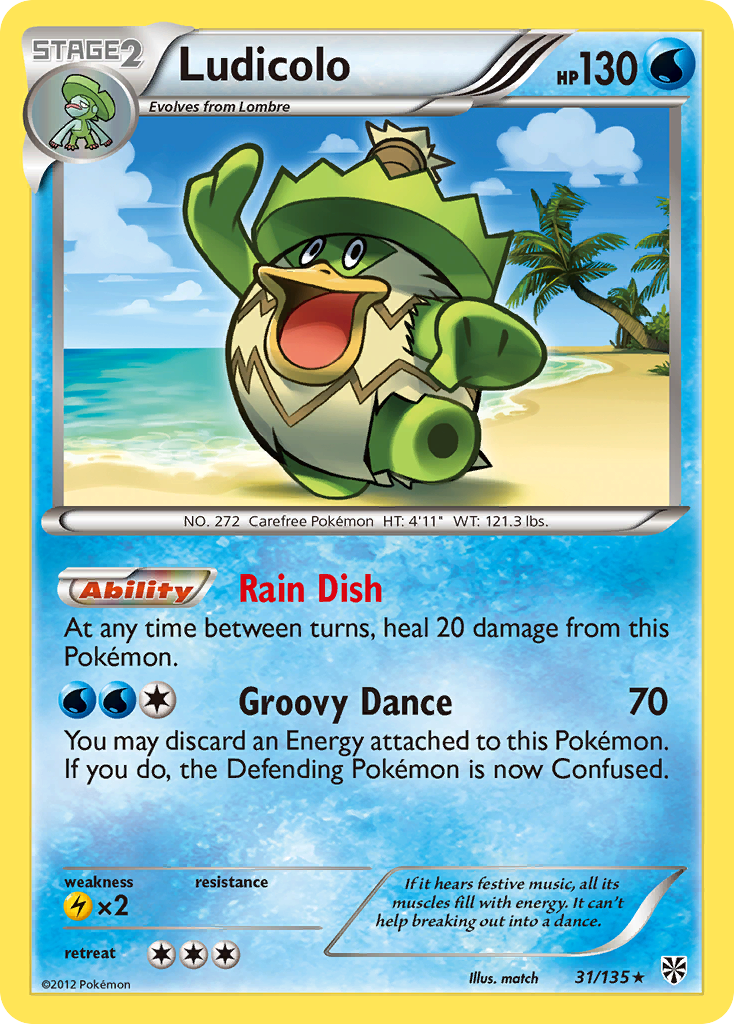 Ludicolo (31/135) [Black & White: Plasma Storm] | Shuffle n Cut Hobbies & Games