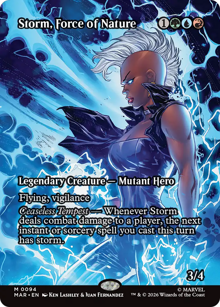 Storm, Force of Nature (Borderless) [Marvel Universe: Eternal-Legal] | Shuffle n Cut Hobbies & Games