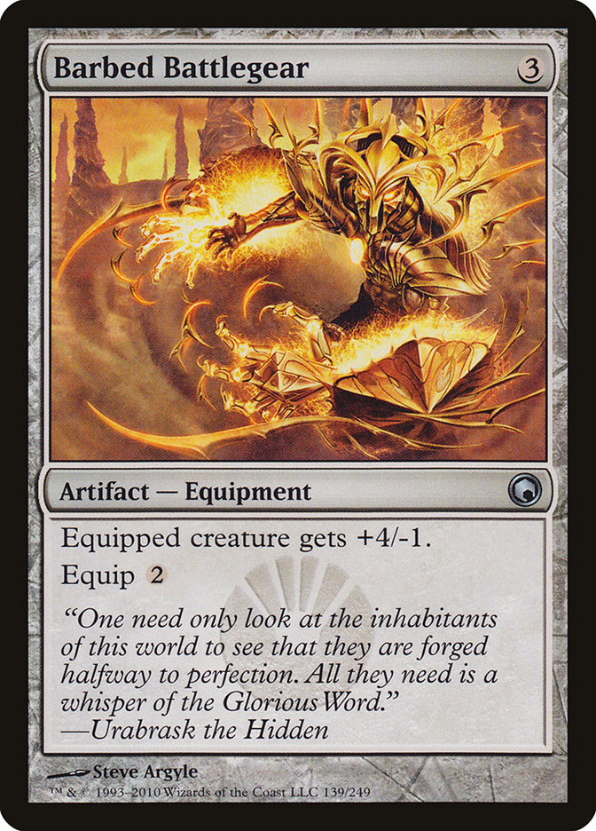 Barbed Battlegear [Scars of Mirrodin] | Shuffle n Cut Hobbies & Games