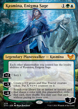 Kasmina, Enigma Sage (Borderless) [Strixhaven: School of Mages] | Shuffle n Cut Hobbies & Games