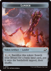 Human Soldier // Lander (0007) Doubled-Sided Token [Edge of Eternities Tokens] | Shuffle n Cut Hobbies & Games