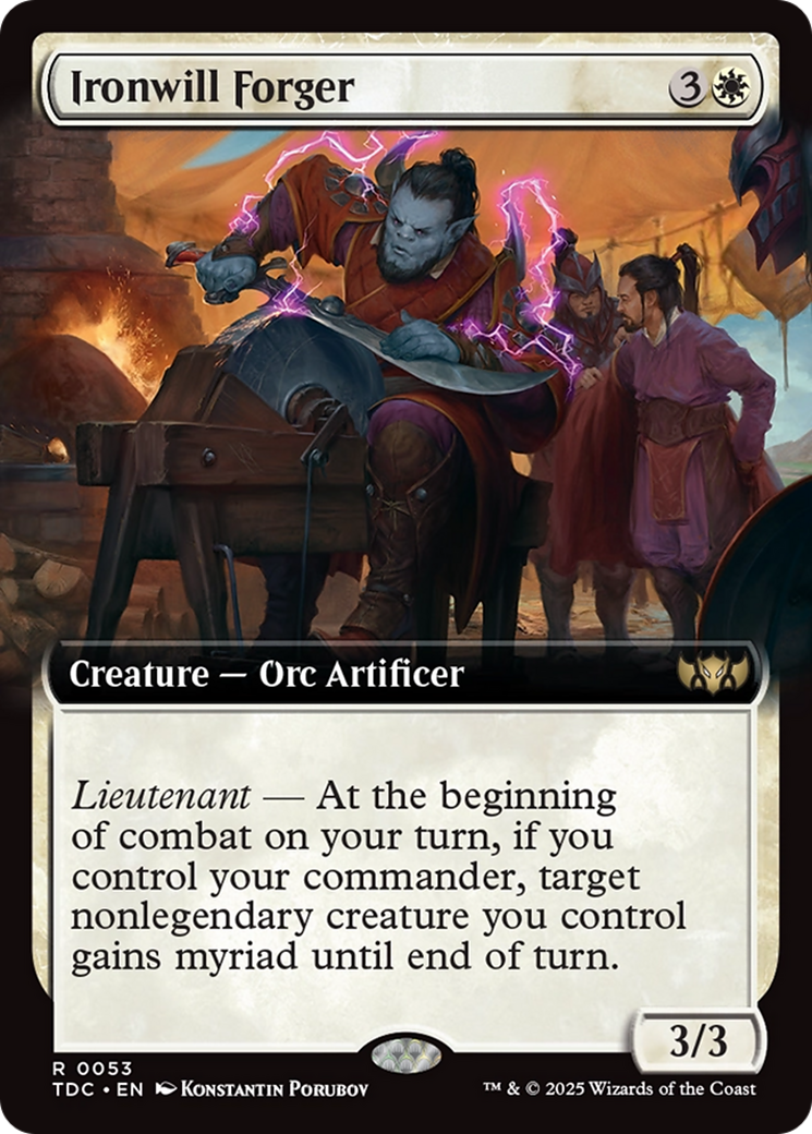 Ironwill Forger (Extended Art) [Tarkir: Dragonstorm Commander] | Shuffle n Cut Hobbies & Games