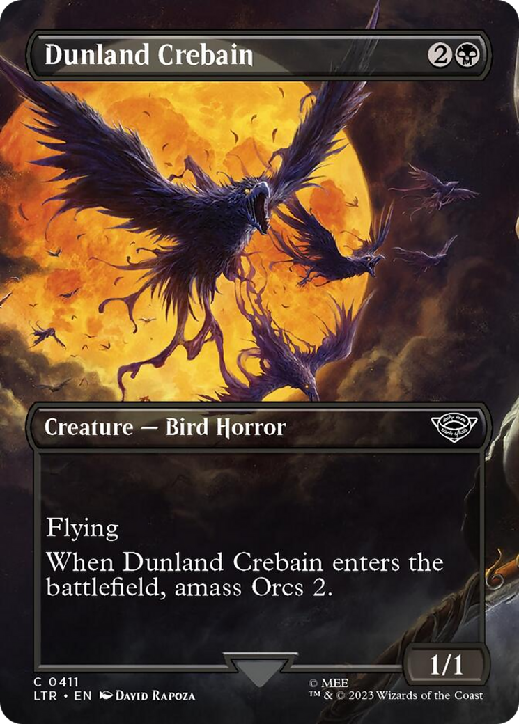 Dunland Crebain (Borderless Alternate Art) [The Lord of the Rings: Tales of Middle-Earth] | Shuffle n Cut Hobbies & Games