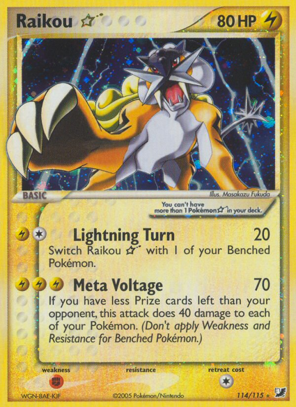 Raikou Star (114/115) [EX: Unseen Forces] | Shuffle n Cut Hobbies & Games