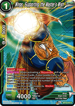 Wings, Supporting the Master's Wish (Common) (BT13-072) [Supreme Rivalry] | Shuffle n Cut Hobbies & Games