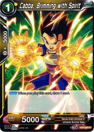 Cabba, Brimming with Spirit (BT7-082) [Assault of the Saiyans] | Shuffle n Cut Hobbies & Games