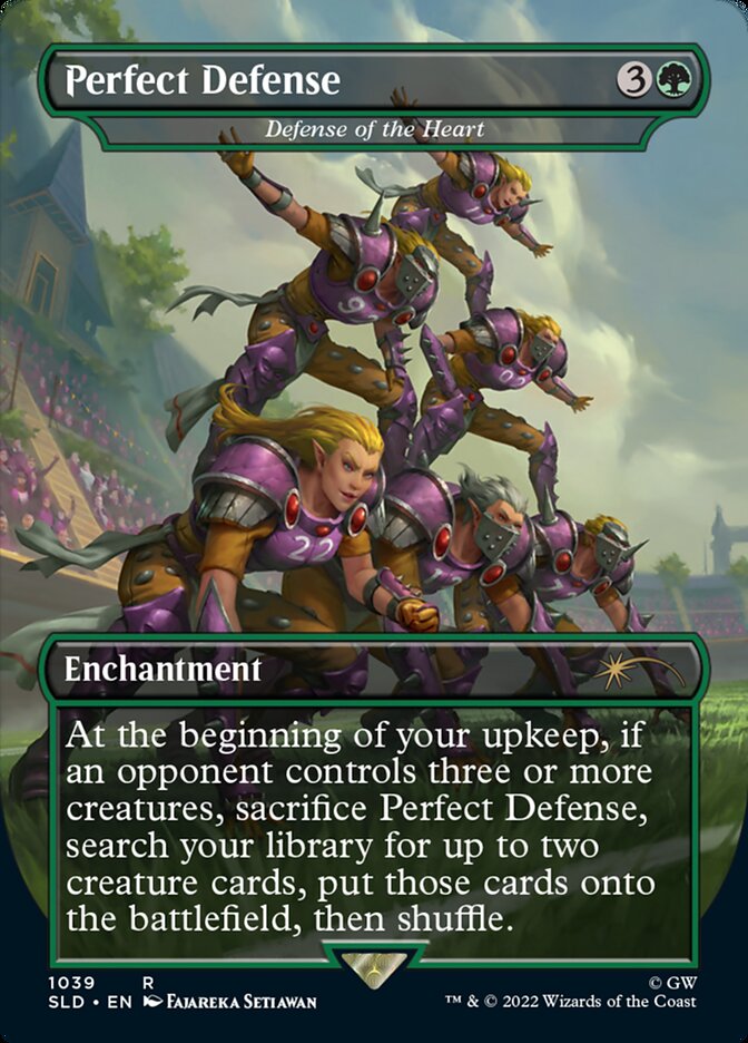 Perfect Defense - Defense of the Heart (Borderless) [Secret Lair Drop Series] | Shuffle n Cut Hobbies & Games