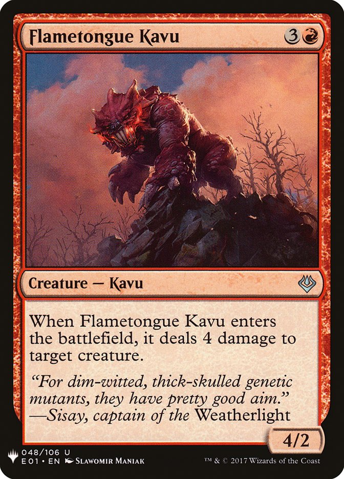 Flametongue Kavu [Mystery Booster] | Shuffle n Cut Hobbies & Games