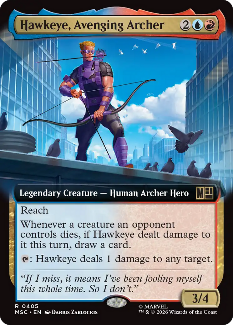 Hawkeye, Avenging Archer (Extended Art) [Marvel Super Heroes Commander] | Shuffle n Cut Hobbies & Games
