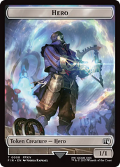 Human Soldier // Hero (0008) Double-Sided Token [FINAL FANTASY Commander Tokens] | Shuffle n Cut Hobbies & Games
