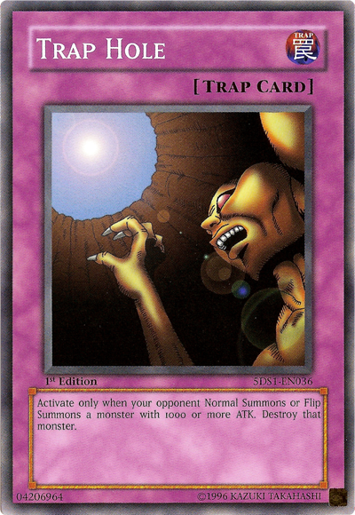 Trap Hole [5DS1-EN036] Common | Shuffle n Cut Hobbies & Games