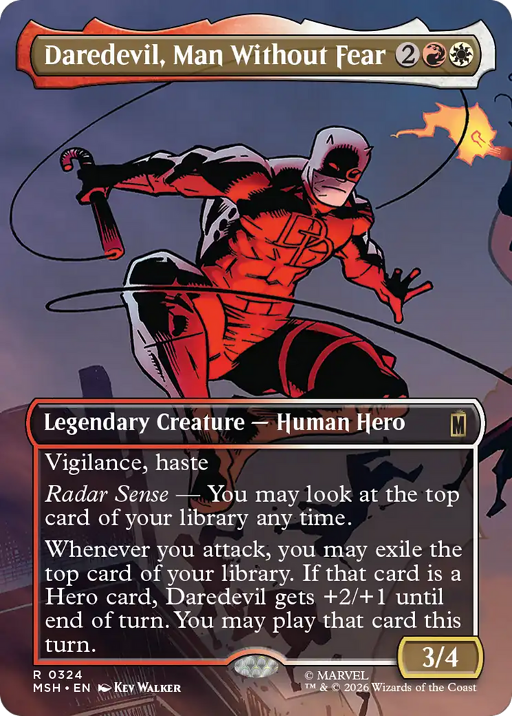 Daredevil, Man Without Fear (Borderless) (0324) [Marvel Super Heroes] | Shuffle n Cut Hobbies & Games